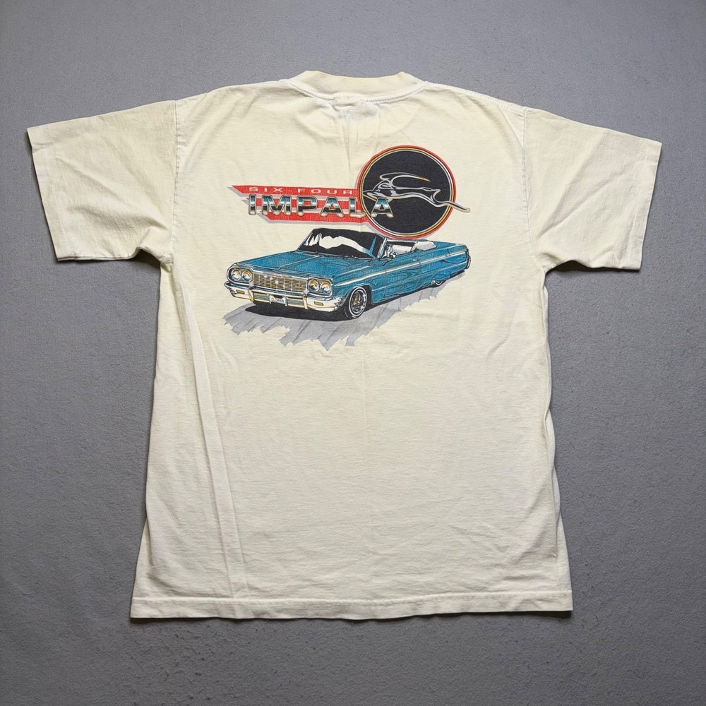 Murina T-Shirt Mens L White 1964 Impala Straight Clownin Vintage 90s Lowrider